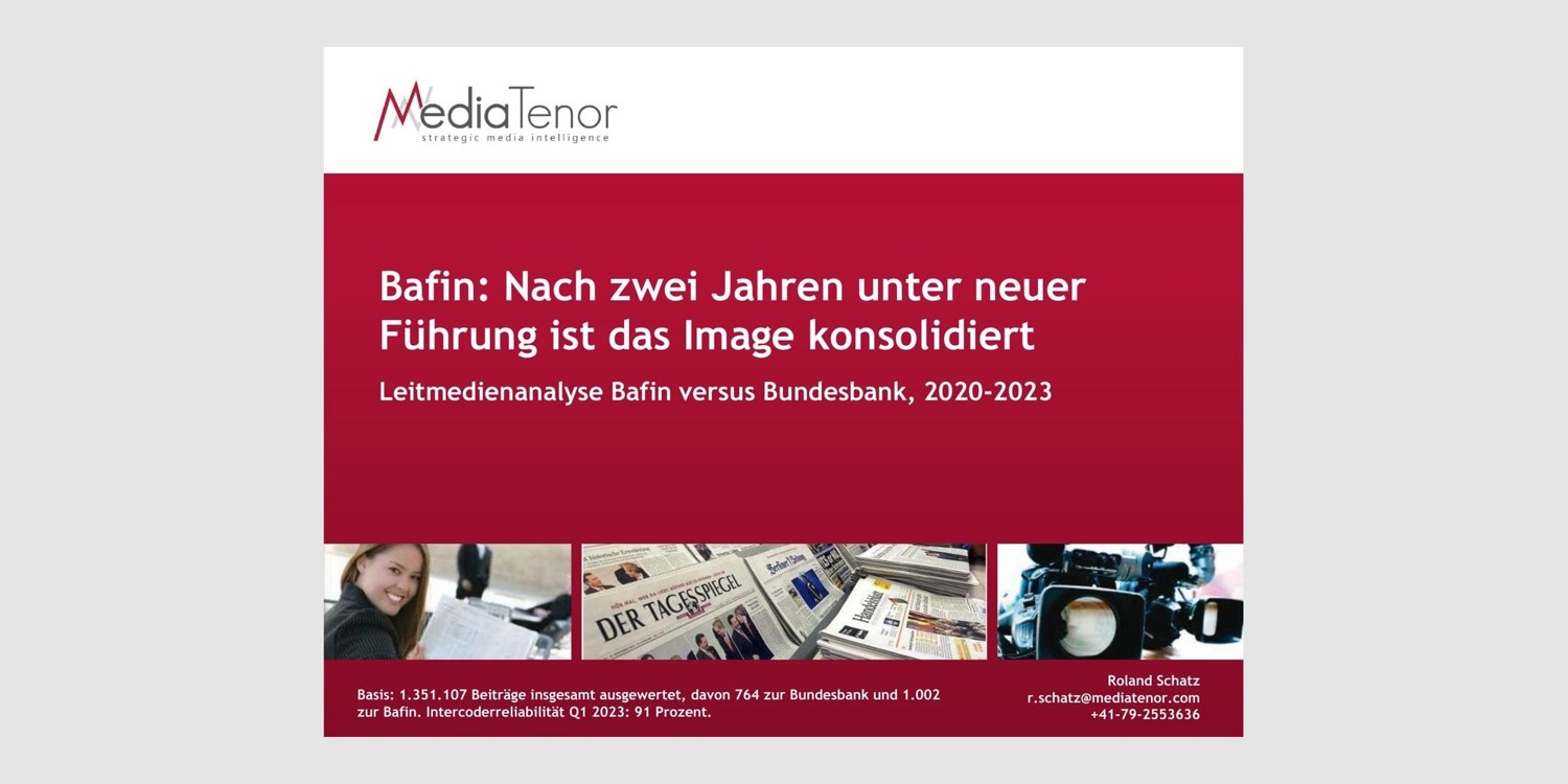 Original Media Tenor graphic for BaFin: Rebuilding the media image after Wirecard