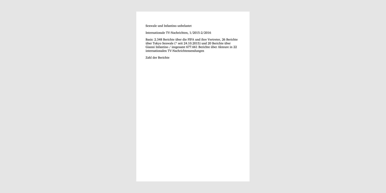 Original Media Tenor graphic for FIFA: Leadership change and the persistence of a damaged reputation