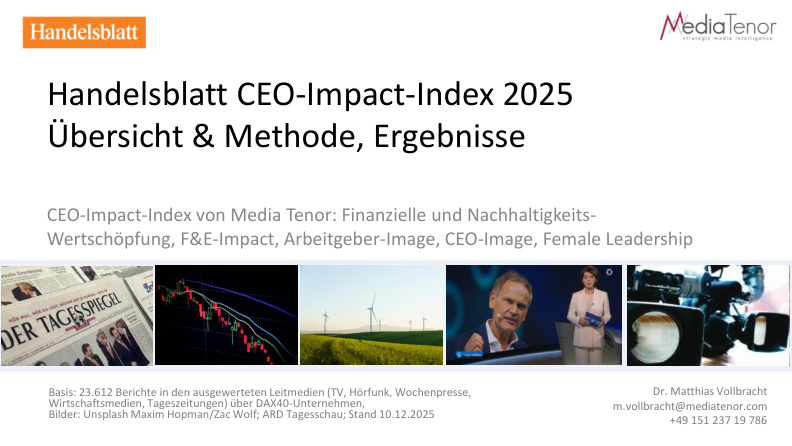 Cover of Handelsblatt CEO Impact Index 2025