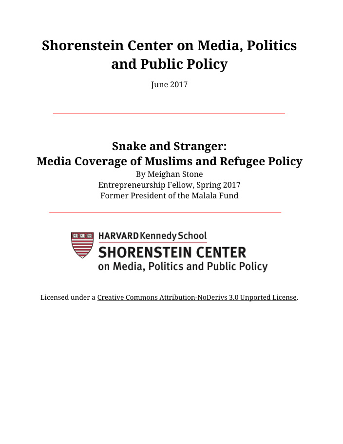 Cover of Snake and Stranger: Media Coverage of Muslims and Refugee Policy