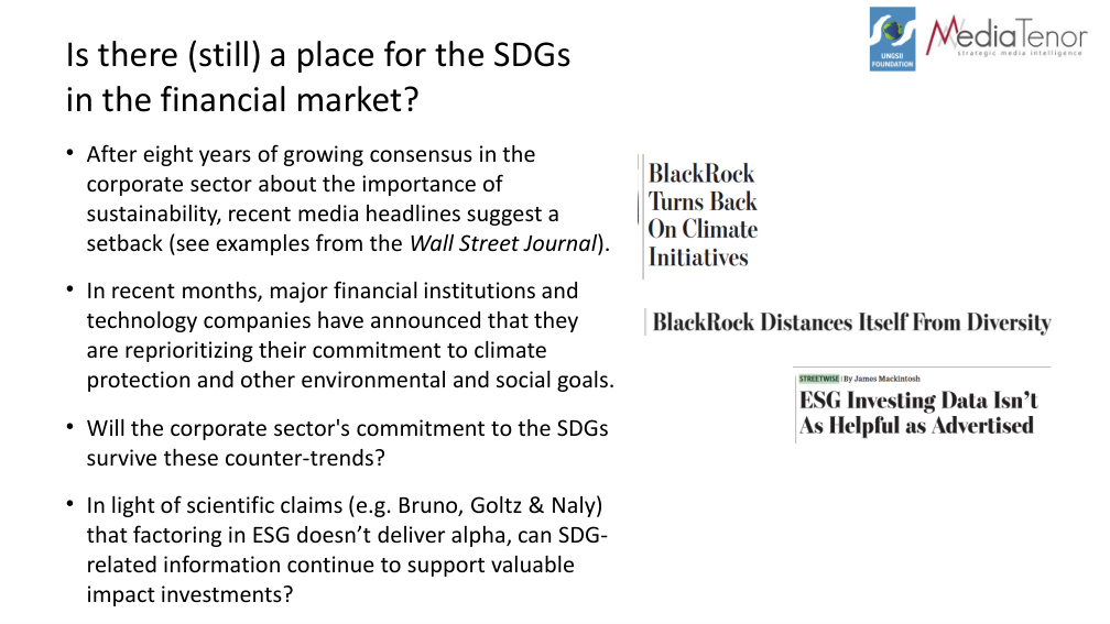 Original research page from India: Connecting corporate strategies with the SDGs